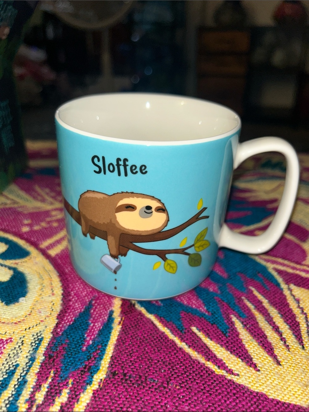 NWT Paladone Coffee Mug "Sloffee" Sloth Drinking Coffee While Sleeping On A Tree - Picture 5 of 6